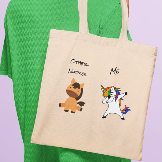 Tote Bag Infirmière drôle Dabbing Unicorn Horse