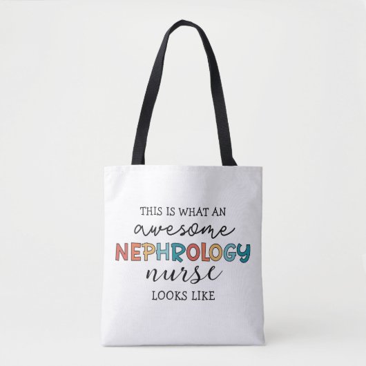 Tote Bag Infirmière en néphrologie drôle Appréciation stupé (Devant)