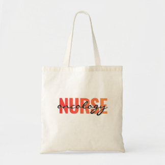 Tote Bag Infirmière en oncologie Typographie moderne