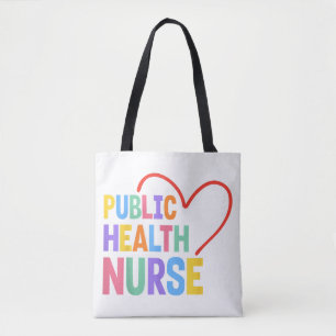 Tote Bag Infirmière en santé publique Cœur