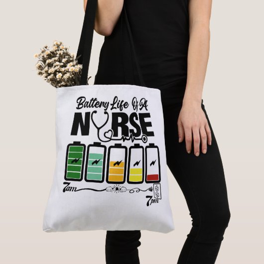 Tote Bag Infirmière Fourre-tout - Voir retour (De près)