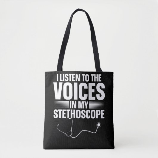 Tote Bag Infirmière Funny Stethoscope Docteur Plaisanterie (Devant)