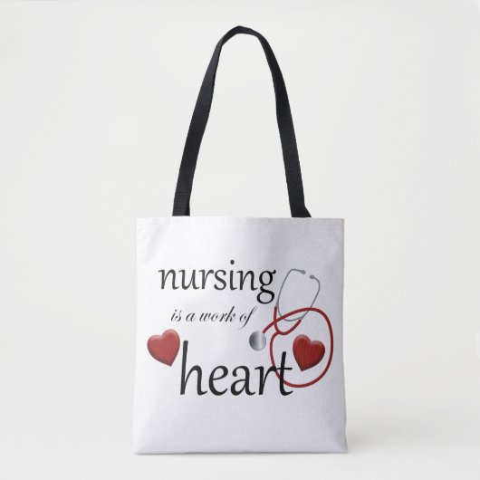 Tote Bag Infirmière infirmière de coeur (Devant)