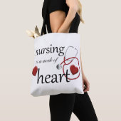 Tote Bag Infirmière infirmière de coeur (De près)