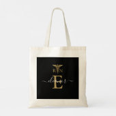 Tote Bag Infirmière inscrite à la RN personnalisée Monogram (Dos)