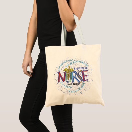 Tote Bag Infirmière inscrite Motto (Devant (produit))