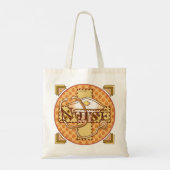 Tote Bag Infirmière lettres rétro (Dos)