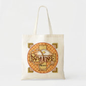 Tote Bag Infirmière lettres rétro (Devant)