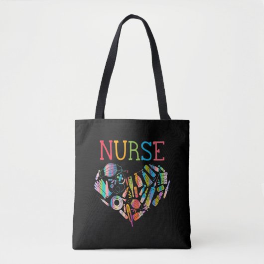 Tote Bag Infirmière Love Infirmière Étudiante RN Merci de v (Devant)