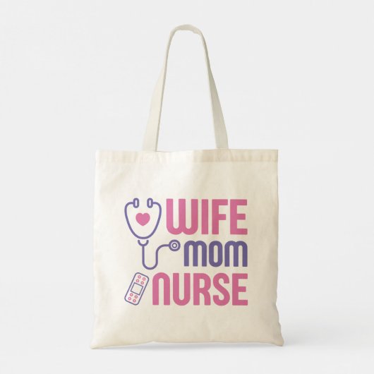 Tote Bag Infirmière mère (Dos)