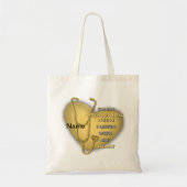 Tote Bag Infirmière orthopédique du coeur jaune (Devant)