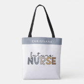 Tote Bag Infirmière personnalisée | Cadeaux étudiants en so (Dos)