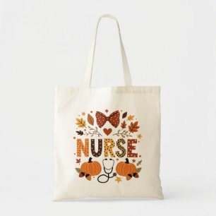 Tote Bag Infirmière personnalisée - Citrouille mignon et fe