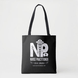 Tote Bag Infirmière Praticien Personnalisé Noir Blanc