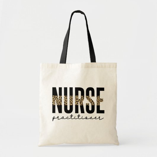 Tote Bag Infirmière praticienne NP cheetah Graduation (Devant)