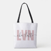 Tote Bag Infirmière professionnelle Chic LVN personnalisée (Dos)