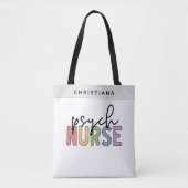 Tote Bag Infirmière psychique de nom personnalisé | Infirmi (Devant)