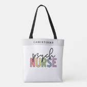 Tote Bag Infirmière psychique de nom personnalisé | Infirmi (Dos)