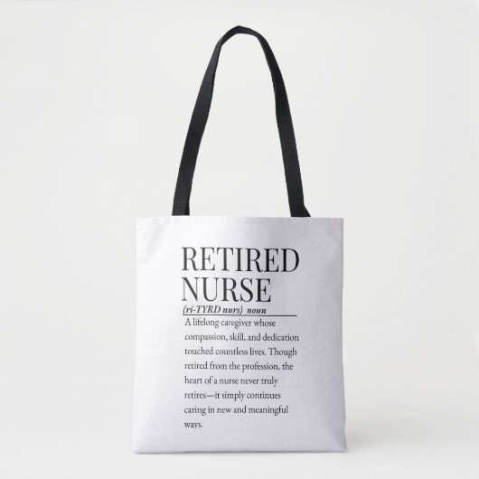 Tote Bag Infirmière retraitée (Devant)