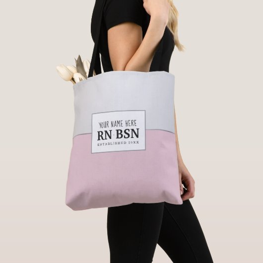 Tote Bag Infirmière RN BSN Simple Cute personnalisée (De près)