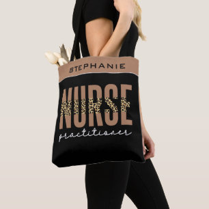 Tote Bag Infirmière sur mesure NP cheetah Graduation