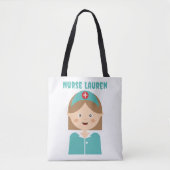 Tote Bag Infirmière sur mesure Traite de poussette d'Hallow (Devant)