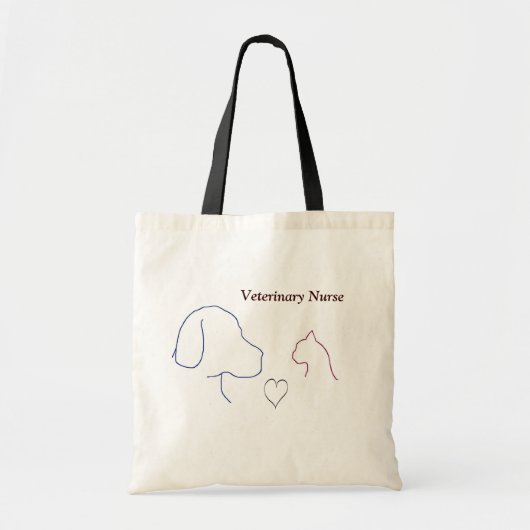 Tote Bag Infirmière vétérinaire personnalisable (Devant)