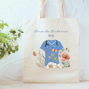 Tote Bag Infirmières florales
