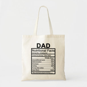 Tote Bag Informations nutritionnelles Papa