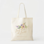 Tote Bag Infusé Avec L'Amour Citrus & Mariage Floral Monogr (Devant)