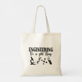 Tote Bag Ingénierie C'est une fille (Dos)