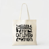 Tote Bag Ingénieur Cloud Aime les Chats (Devant)