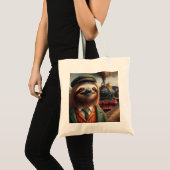 Tote Bag Ingénieur de train Sloth (Devant (produit))