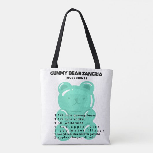 Tote Bag Ingrédients Sangria (Dos)