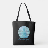 Tote Bag Inhale Exhale Répéter bleu (Dos)