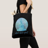 Tote Bag Inhale Exhale Répéter bleu (De près)
