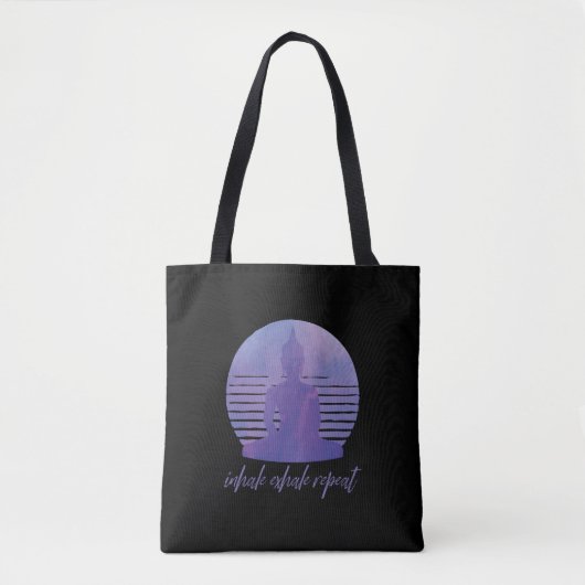 Tote Bag Inhale Exhale Répéter Purple (Devant)