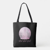 Tote Bag Inhale Exhale Répéter rose (Dos)