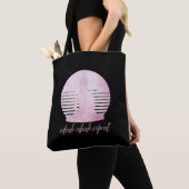 Tote Bag Inhale Exhale Répéter rose (De près)