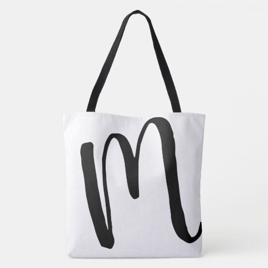 Tote Bag initial witname white simple & nice (Dos)