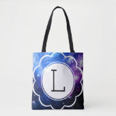 Tote Bag Initiale de galaxie (Devant)