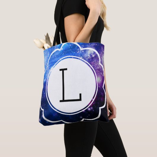 Tote Bag Initiale de galaxie (De près)