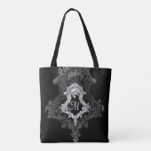 Tote Bag Initiale de monogramme personnalisée (Dos)