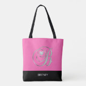 Tote Bag Initiale décorée d'un monogramme B de lettre de (Dos)