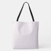 Tote Bag Initiales Classiques Monogramme Rayure Rose Pêche (Dos)