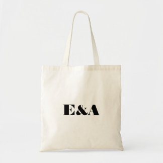 Tote Bag Initiales de couple moderne élégant