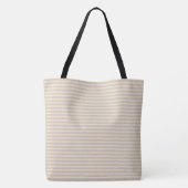 Tote Bag Initiales de monogramme classiques à rayures neutr (Dos)