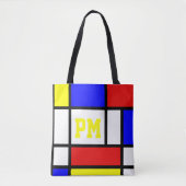 Tote Bag Initiales lumineuses modernes de style d'art de (Devant)