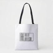 Tote Bag Initiales minimes modernes et logo de nom (Devant)