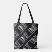 Tote Bag Initiales modernes avec nom Monogram Motif (Dos)